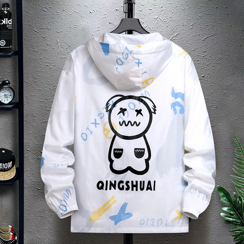 2022渐变色防晒衣男超薄透气冰丝小熊防晒服衣外套A438-006-P28，男装防晒衣，电商A438