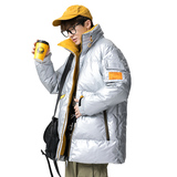 冬季新款90%白鸭绒港风宽松羽绒服男潮流立领外套A438-2727，男装羽绒服，电商A438