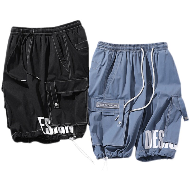 工装短裤男士夏季潮牌休闲宽松直筒潮流五分中裤A438-5205-P45,男装牛仔裤,电商A438