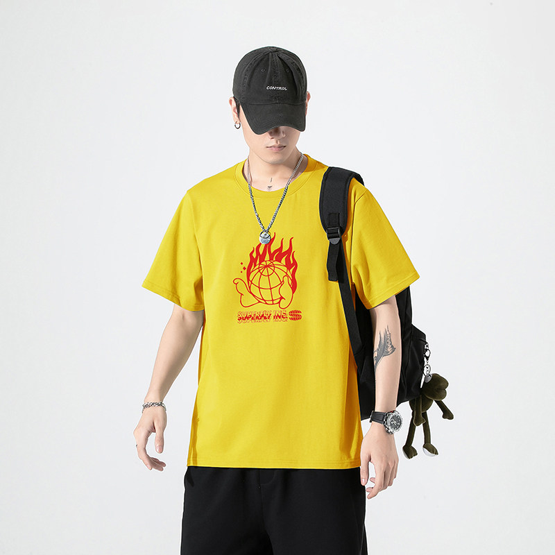 2025夏季短袖T恤韩版新款男装潮牌潮流半袖体恤insA438-T203-P25,男装T恤,电商A438