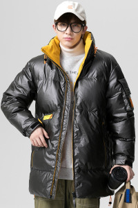 冬季新款90%白鸭绒港风宽松羽绒服男保暖外套 A438-2727图片