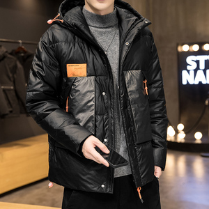 90%白鸭绒 冬装新款连帽羽绒服男士潮流保暖外套 A438-2706图片
