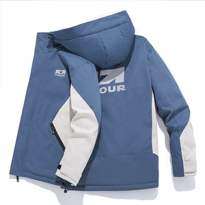 L-8XL超大码80%白鸭绒羽绒服男冬装连帽宽松外套 A438-2166图片