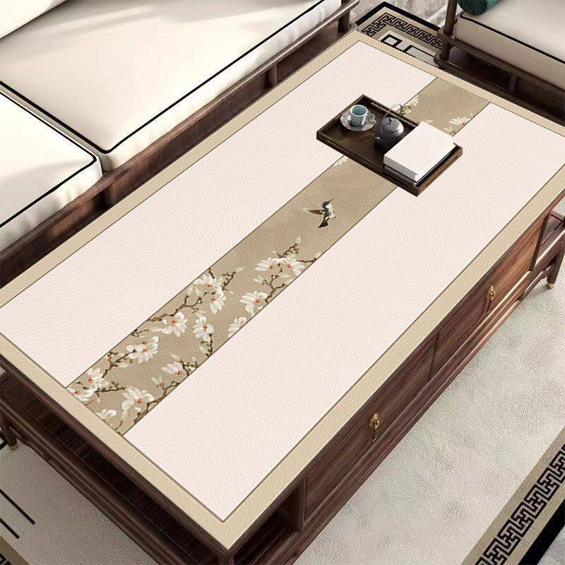 防滑贴桌面新中式茶几垫免洗餐桌垫防水防油防烫客厅桌布轻奢