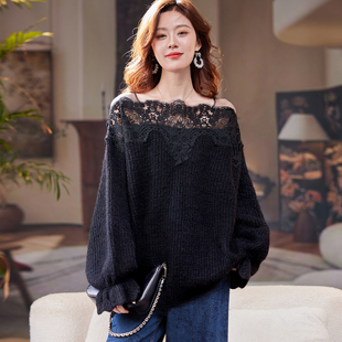 蕾丝镂空拼接毛衣SO2022 价278元 宝诗黎 新品