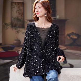 重工亮片钉珠长袖 价218元 上衣APC1051 新品 宝诗黎