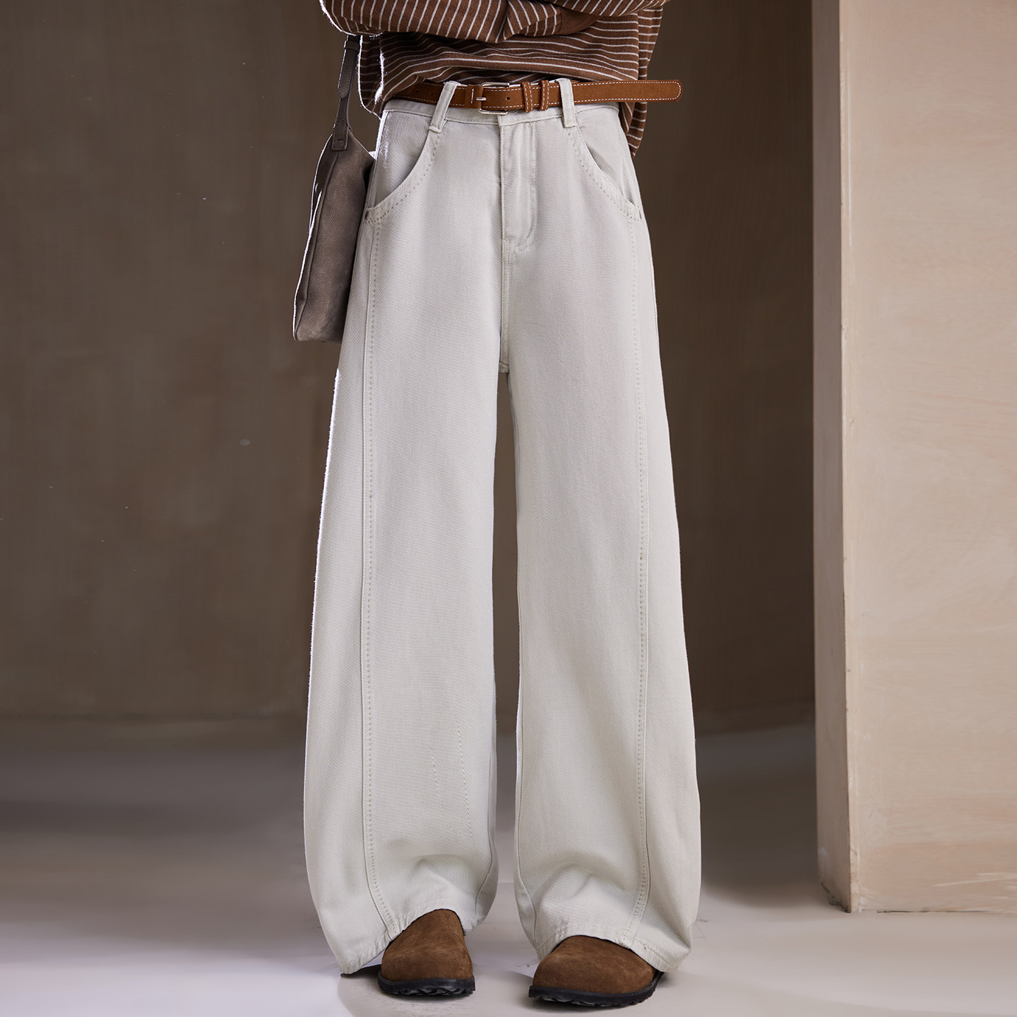 宝诗黎【新品价268元】腰带阔腿弯刀牛仔裤WW2001,女装/女士精品,牛仔裤,淘宝优惠券,粉丝福利购,淘宝优惠卷