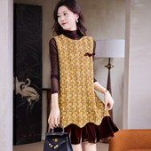 宝诗黎两件套打底小香风连衣裙2026早春气质高级感休闲韩系背心裙