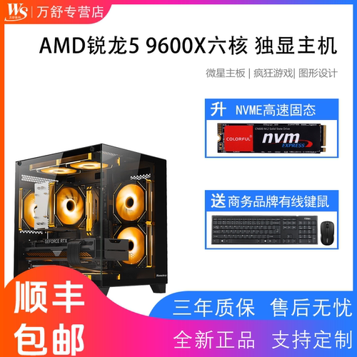 amd锐龙R59600X吃鸡台式电脑
