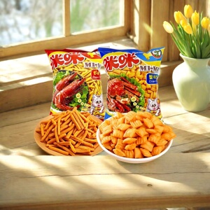 正宗马来西亚风味咪咪虾味条蟹味粒90g克大包装童年怀旧零食小吃