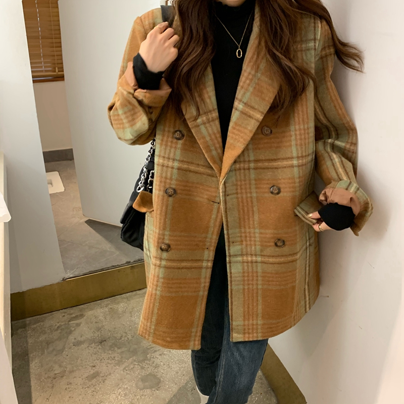 2020 new Korean loose casual fashion suit woolen coat
