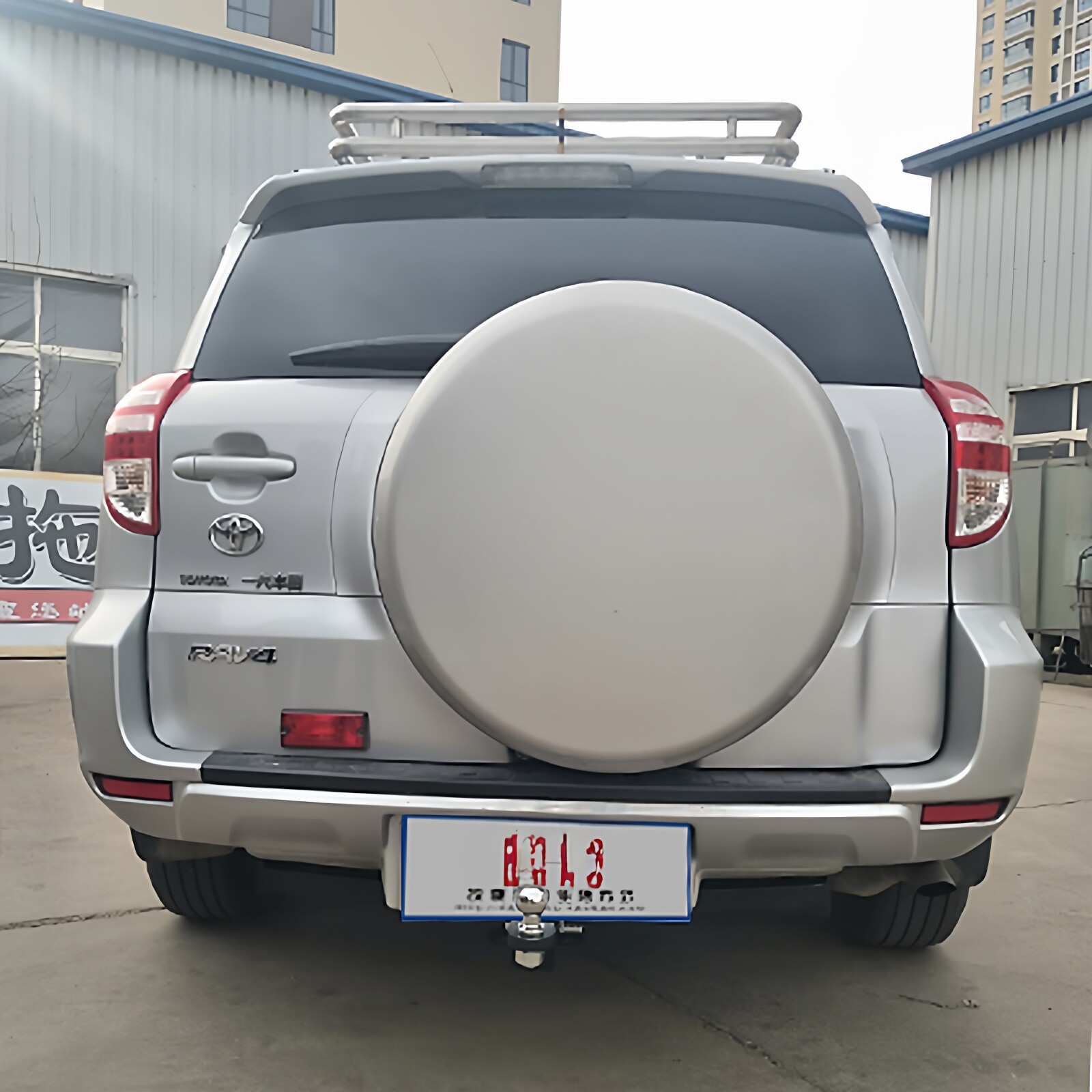 适用于丰田RAV4荣放拖车方口杠露营拖挂牵引杆防追尾后拖拽钩配件
