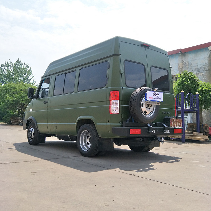 适用于依维柯a35拖车方口杠防追尾后保险杠露营拖挂牵引杆救援钩