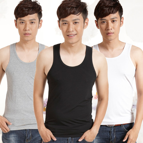 莫代尔四季弹力运动风男士背心