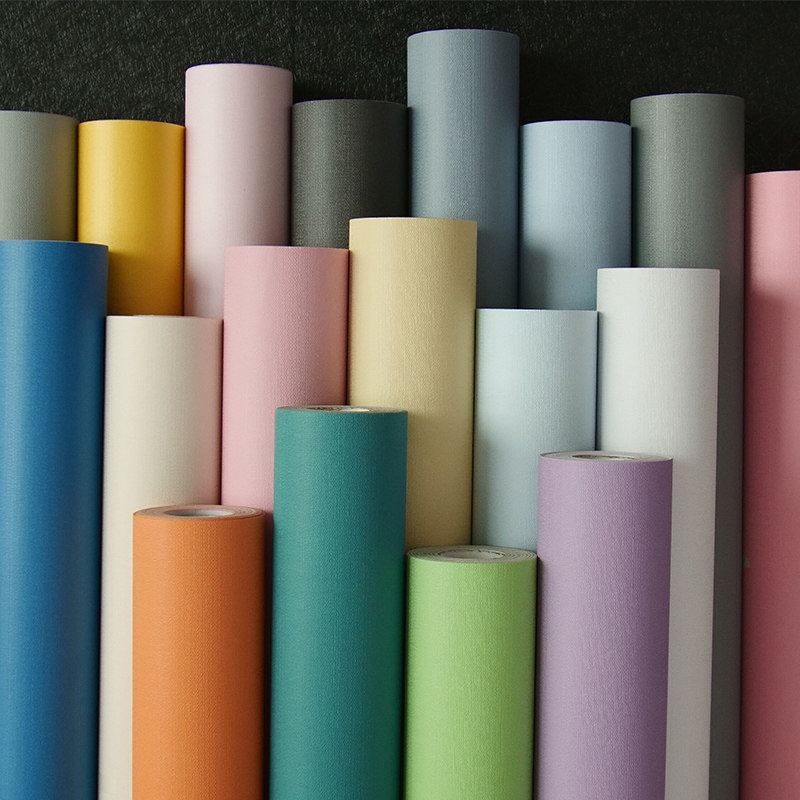 10米防水自粘墙纸纯色素色网红壁纸翻新贴画纸卧室温馨背景墙装饰