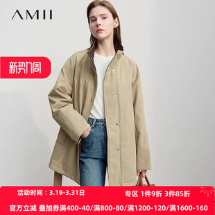 2026冬季 羽绒服 极简通勤风加厚保暖风衣羽绒服外套女 厚款 Amii