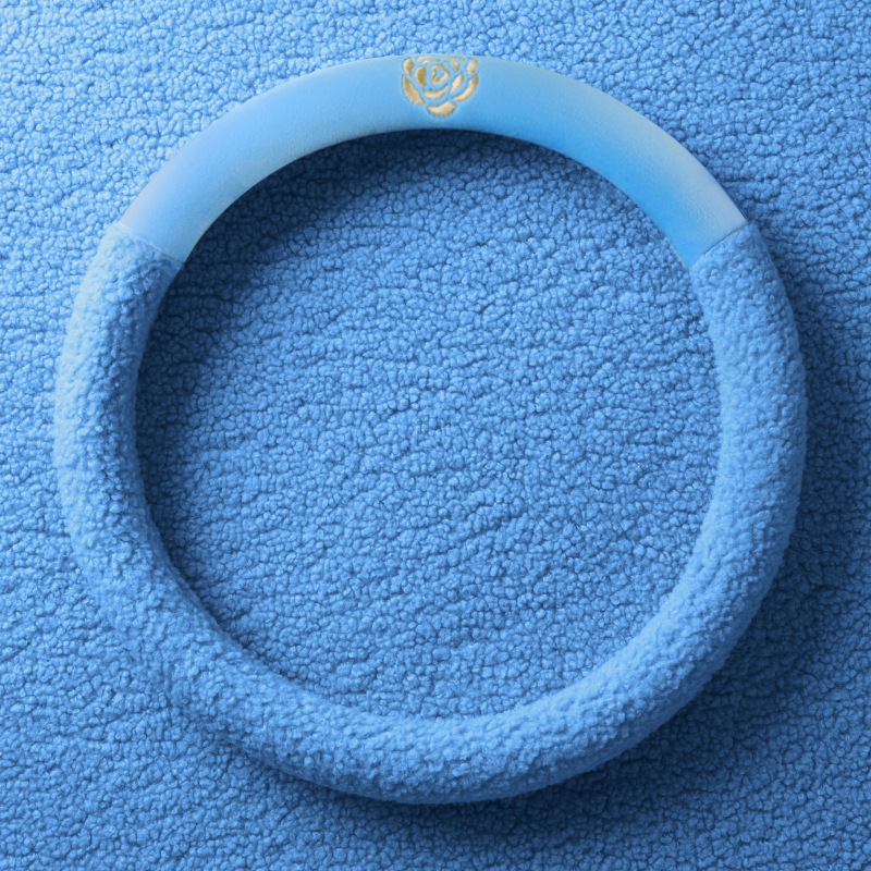 冬季毛绒方向盘套保暖防滑