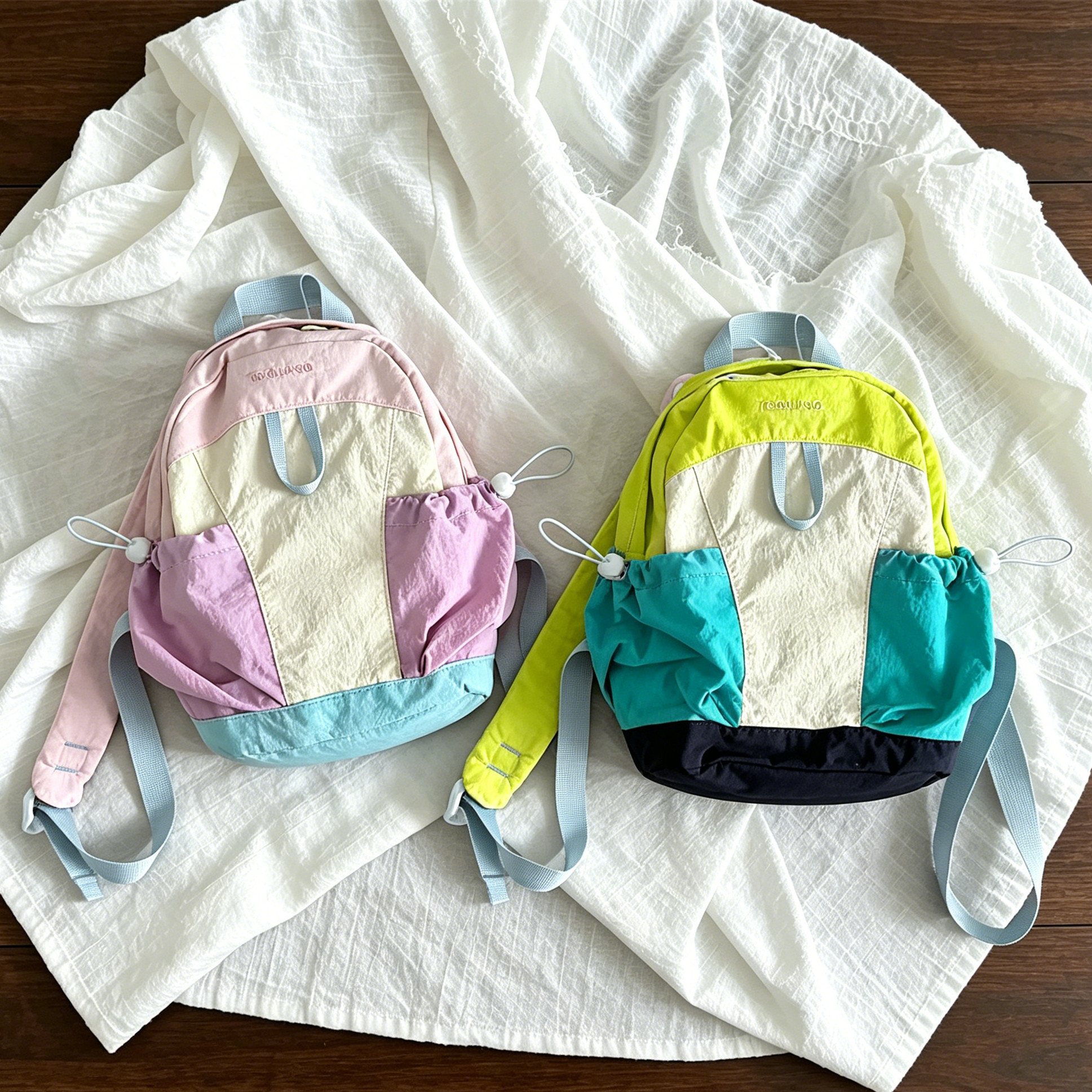 小学生轻便幼儿园宝宝书包潮流撞色男女童双肩包户外旅游儿童背包图片
