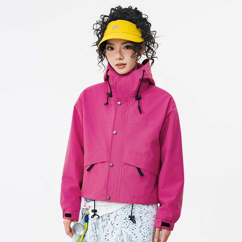 连帽夹克防风防泼女款户外休闲冲锋衣多巴胺休闲百搭防寒防风外套,户外/登山/野营/旅行用品,冲锋衣,淘宝优惠券,粉丝福利购,淘宝优惠卷