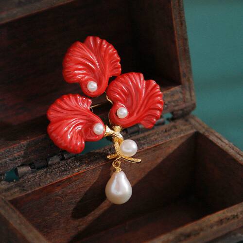 配饰胸针旗袍多用银杏叶精致新