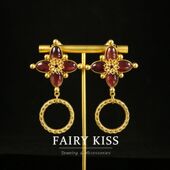 复古宫廷风简约耳夹高级感个性 设计百搭耳饰 青岛vintage中古饰品