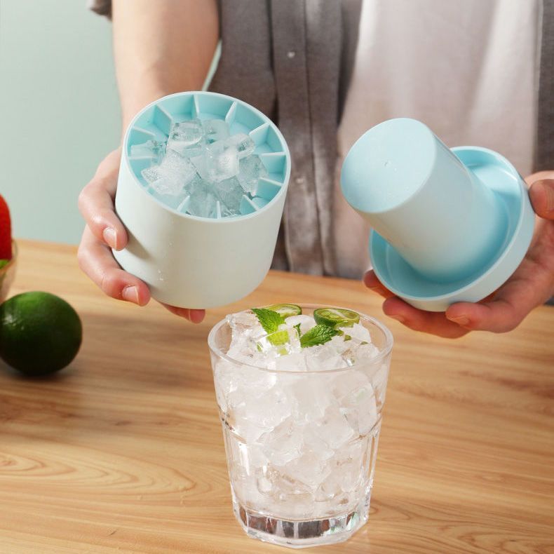 硅胶冰筒家用硅胶冰块杯圆形冰格杯小冰块模具制冰器