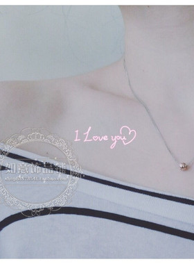 银色玫瑰金珠子短款项链