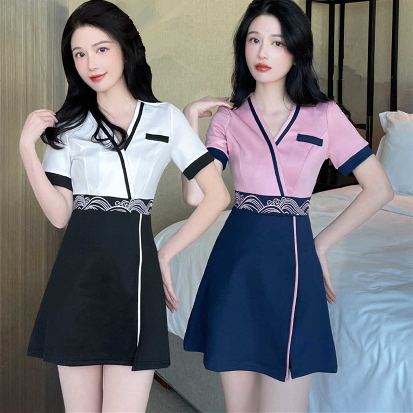 新款高端养生馆美容院spa浴足工衣按摩足疗技师衣服足浴女工作服