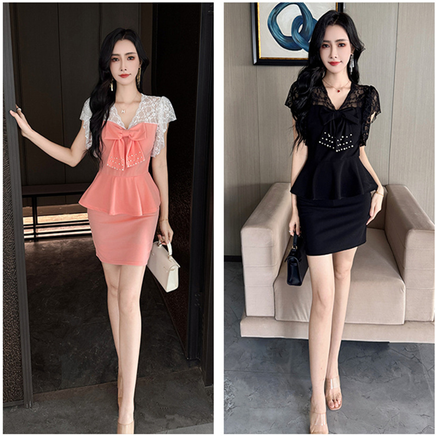 新款包臀显瘦女士性感蹦迪裙夜店桑拿洗浴按摩养生会所水疗连衣裙