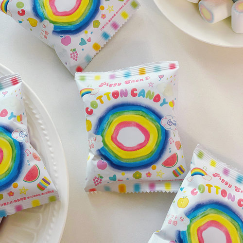 小猪恩恩彩虹棉花糖独立包装零食