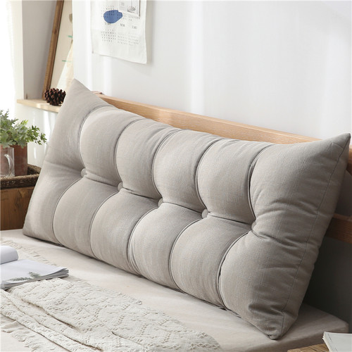 亚麻床头靠垫沙发大靠背双人长靠