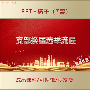支部支委换届选举PPT课件学习指引AL788