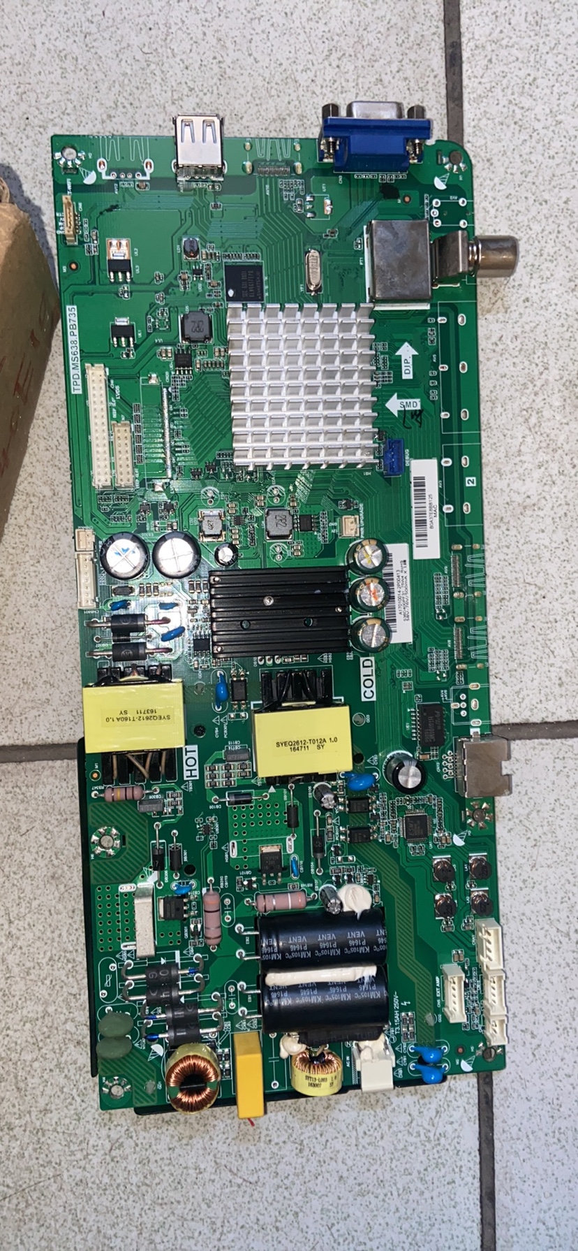 海尔H40E10主板TPD.MS638.PB735广告机网络主板配屏JE400D3HC2N