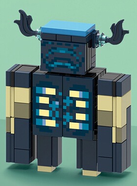 我的世界第三方人仔儿童拼装积木玩具GH0165监守者循声守卫爬行者