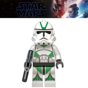 兼容星球大战人仔WM554克隆兵士兵白兵SW129拼装男孩子积木玩具