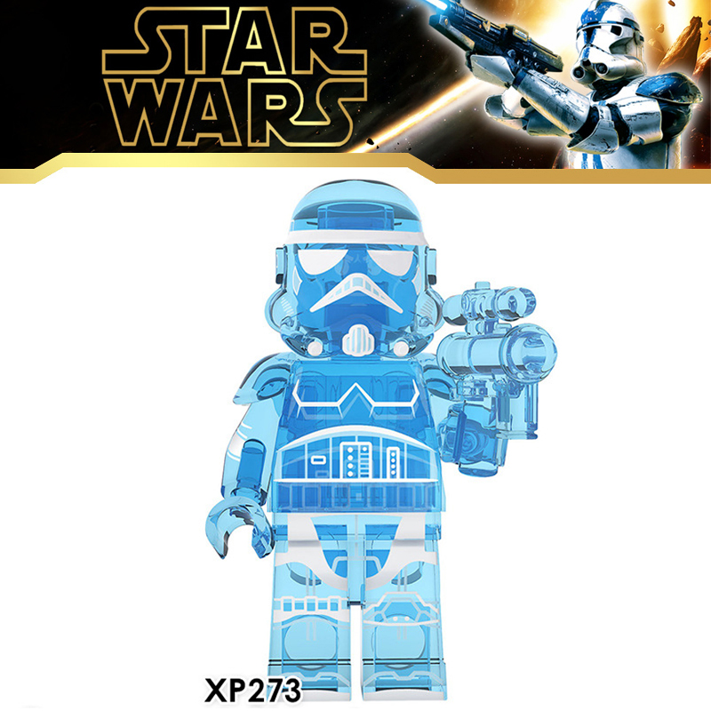 星球大战人仔XP273全息透明暴风兵第三方拼装公仔积木玩具