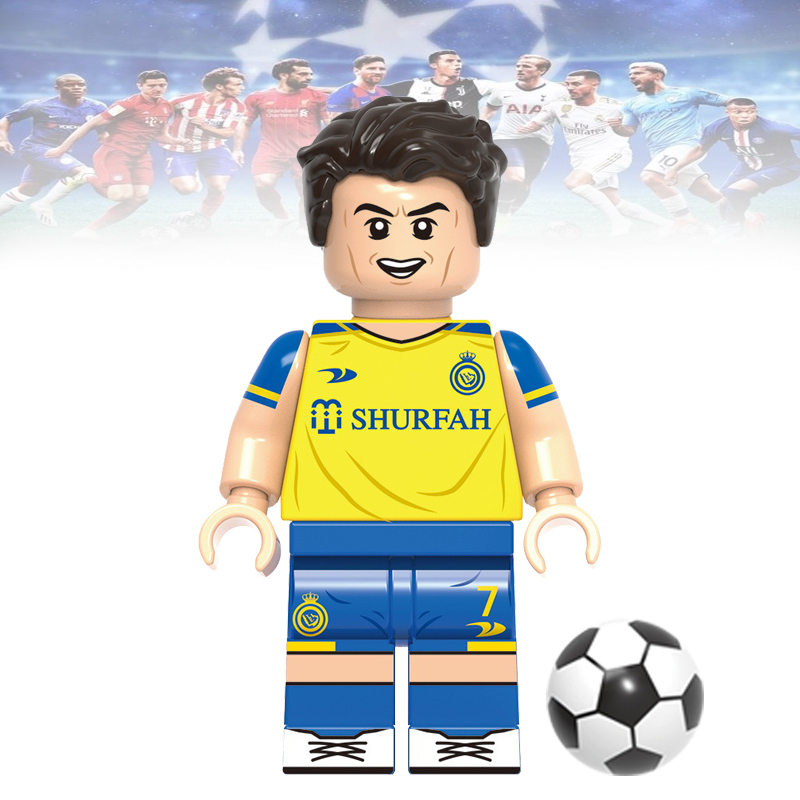 世界G0091C罗足球先生葡萄牙运动员明星第三方人仔拼装积木玩具