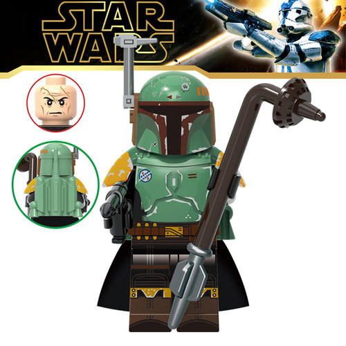 星球大战曼达洛人1956波巴费特人男女仔益智拼装积木人仔儿童玩具