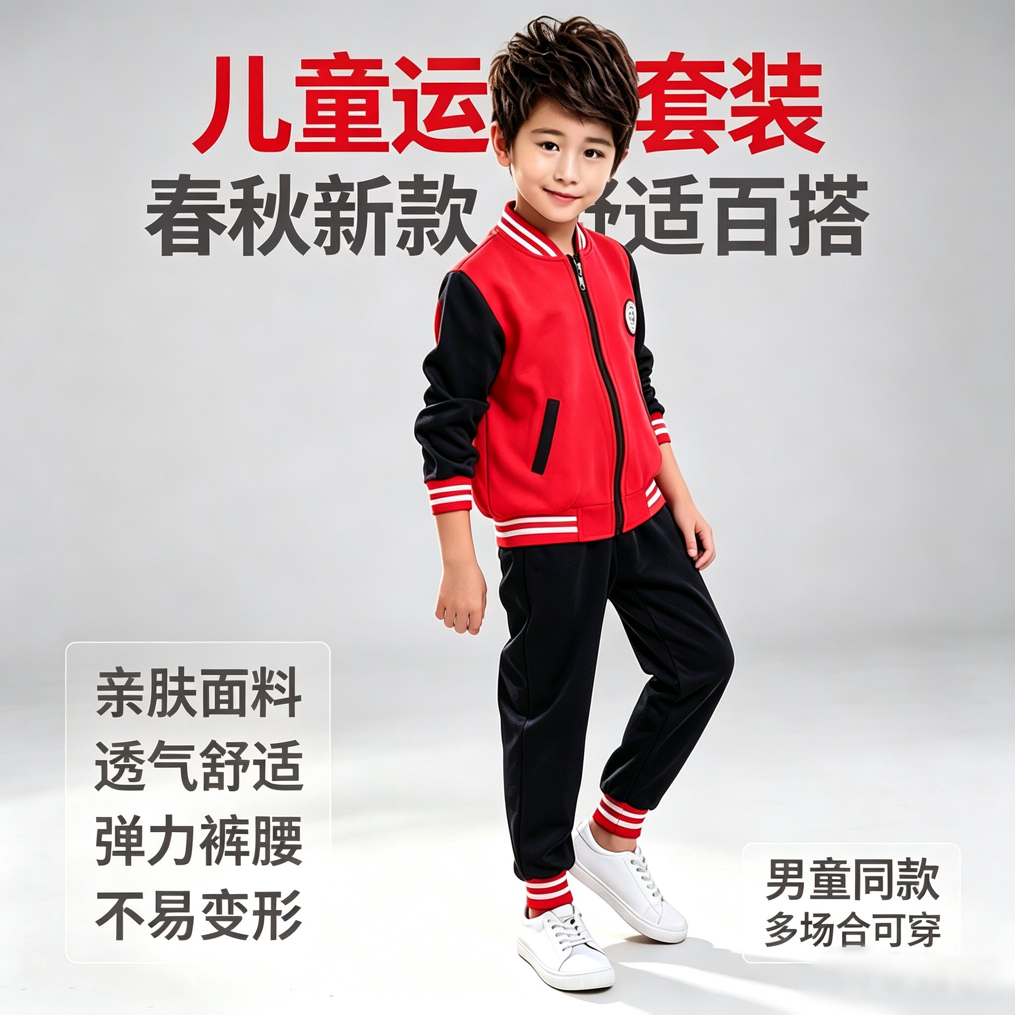 活力亲亲春秋新款运动套装园校服