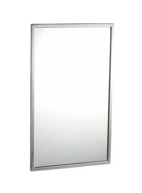 BOBRICK宝瑞科B-290MBLK不锈钢哑黑挂式平面镜公共卫生间镜子挂墙