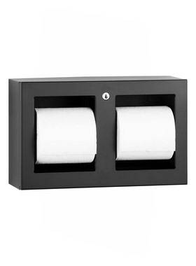 不锈钢亚光黑色卫生纸架马桶座垫纸盒嵌入式垃圾桶BOBRICK宝瑞科