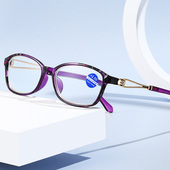 新款 舒适优雅超轻老花眼镜 防蓝光抗疲劳高清树脂黑色老花镜女时尚