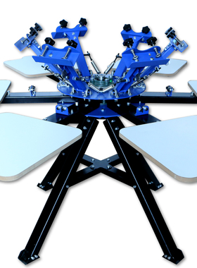 烟台天久006366M662L六色六工位手动丝印机丝网印刷机丝印台