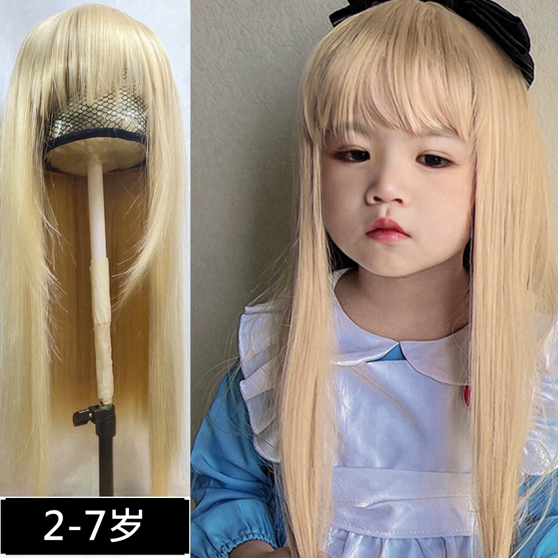 金色儿童假发柔软cos好看气质
