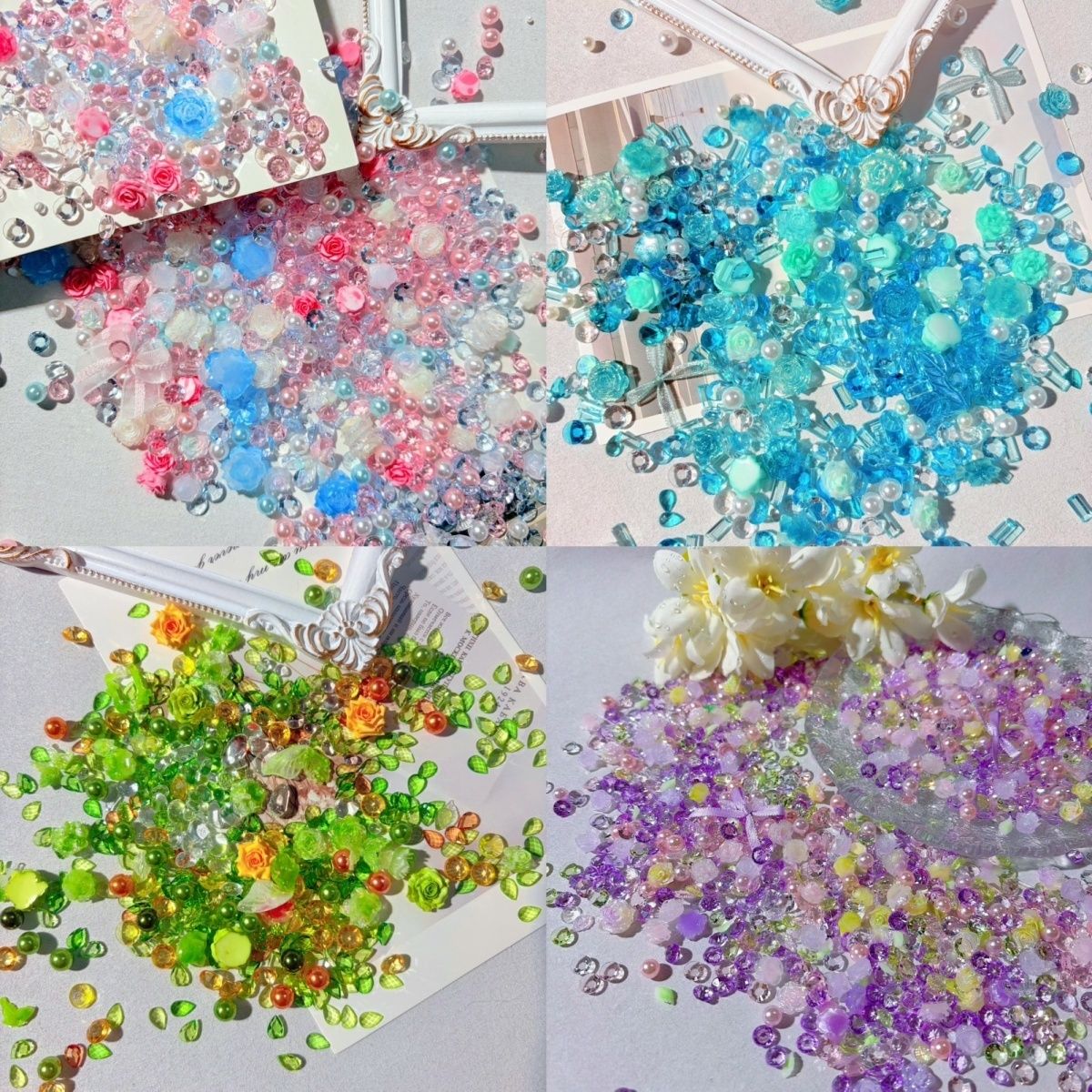 新款仙气高品碎石珍珠花饰品配件图片