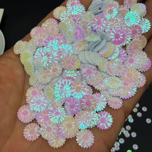 9mm手作小雏菊亮片滴胶史莱姆