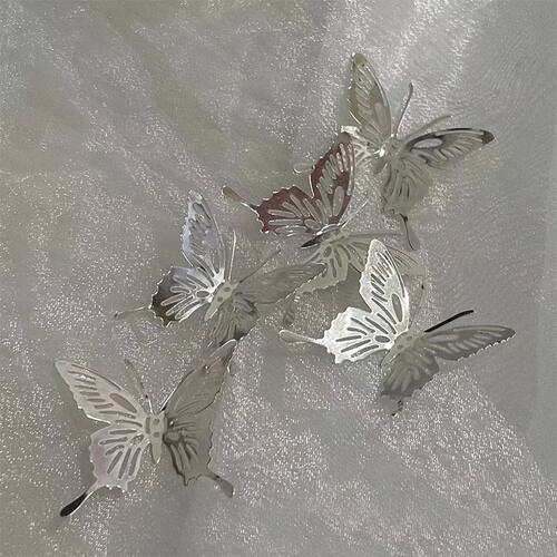 新款立体Kc金银色长尾翼蝴蝶高品质diy奶油胶滴胶手机壳谷美拍摄
