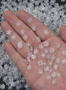 手工冬季雪花树脂配件