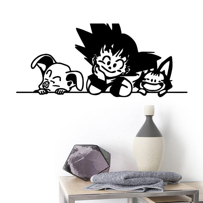 七龙珠孙悟空图案贴纸赛亚人卡通动漫画墙面装饰背景墙贴防水贴画