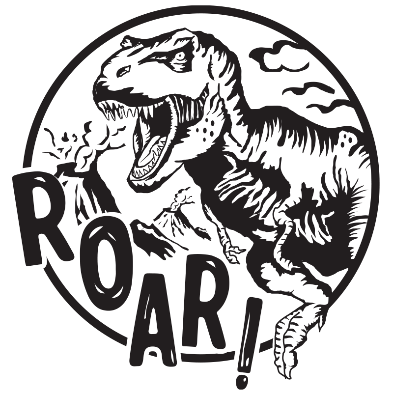 恐龙霸王龙贴纸卡通动物儿童房动物幼儿园装饰墙背景墙贴防水贴画